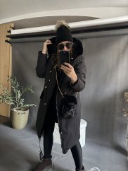 Bunda/Parka Sissi-Oboustranná-černá