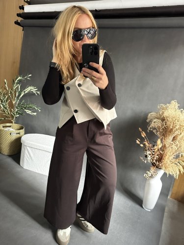 Nohavice SUN 2 bavlnené-hnedé- M-2XL