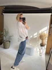 Košeľa Style-Oversize bielá