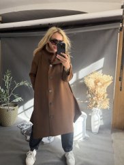 Kabát Golier SUN-dlhý-hnedý