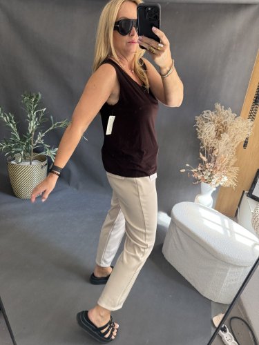 Tielko letné na XL-4XL-hneda