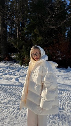 Bunda zimní Premium-krémová