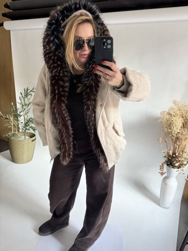 Bunda Chic Lady-tmavý kožuch