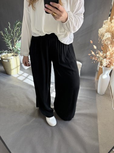 Nohavice Style-viskoza-čierné