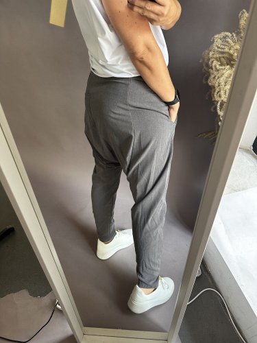 Tepláky nasrávací Velvet-šedé