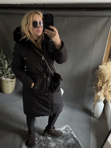 Bunda/Parka Sissi-Oboustranná-černá