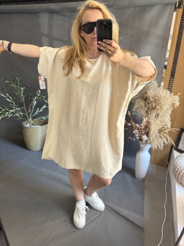 Šaty Letní Oversize béžové