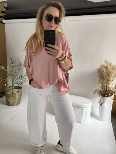 Bluza Liame-UNI SIZE na XS-XL-staro růžová