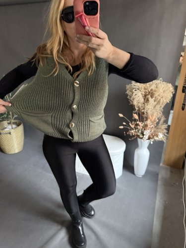 Pletená Vesta Chick-khaki