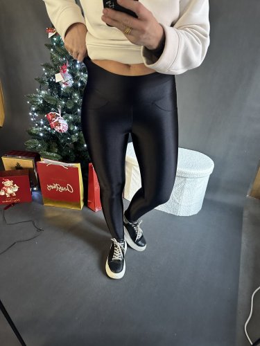 BODYSLIM LEGÍNY S PROŠITÍM - ČERNÁ - Velikost: XL
