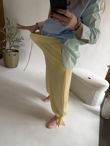 Nohavice Flowy hariem-yellow