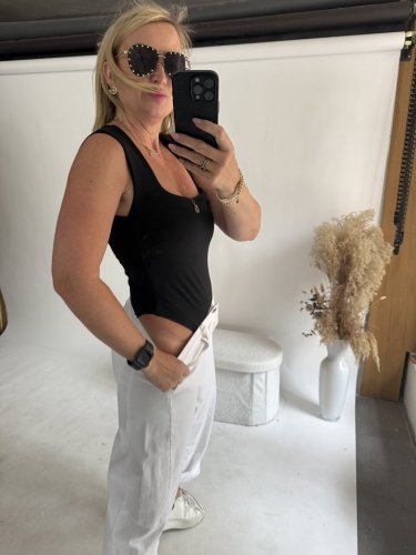 Body široké ramienka-čierná