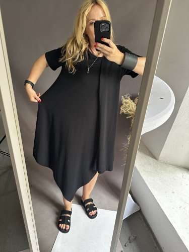 Šaty asymetrický výstrih Ellen