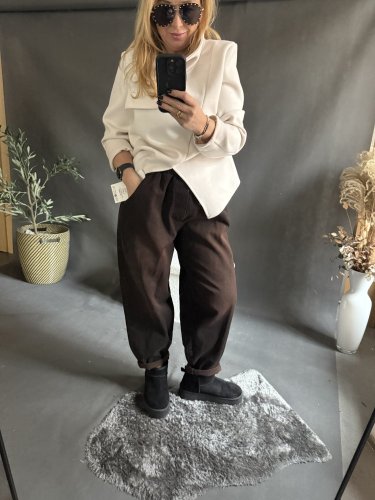 Džínové kalhoty Sun-UNI velikost-hnědé