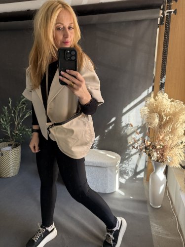 Ledvinka Maxi z umyvatelného materiálu béžová