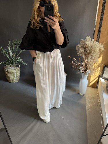 Nohavice Style-viskoza-béžové