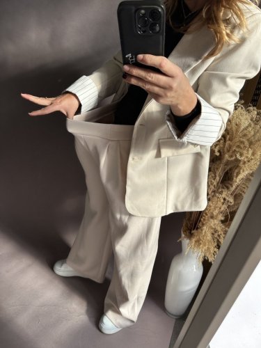 Nohavice Viskoza -béžové