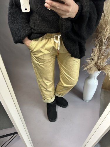 Teplákové kalhoty NOS-zlaté-UNI SIZE