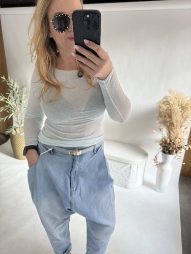 Tričko Cashmere- kašmír -světle modrá