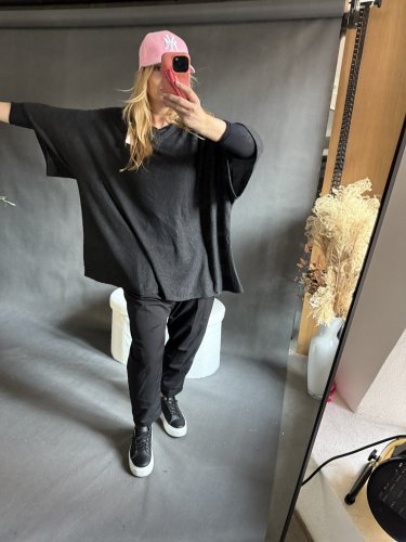 Svetr Moda lehký velký-černá