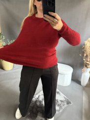 Svetr Baby alpaka-vínová