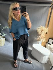 Bluza Liame-UNI SIZE na XS-XL-tyrkysová