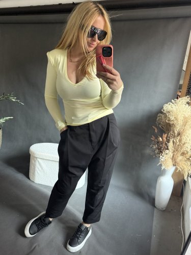 Tričko s vycpávkama-žlutá