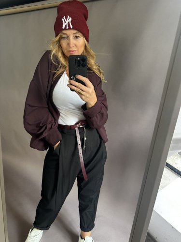 Kardigan bavlněná Aura-bordeaux