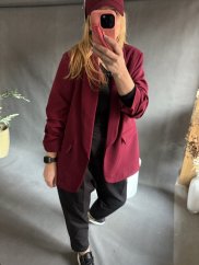 Sako basic na postavu XS-XL-vínová