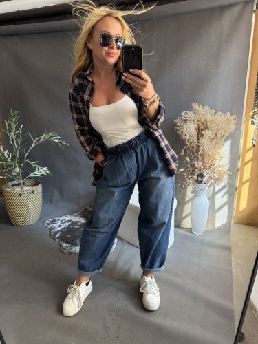 Džínové kalhoty sun PLUS SIZE-modré