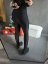 BODYSLIM LEGÍNY S PROŠITÍM a zipem - ČERNÁ- - Velikost: S