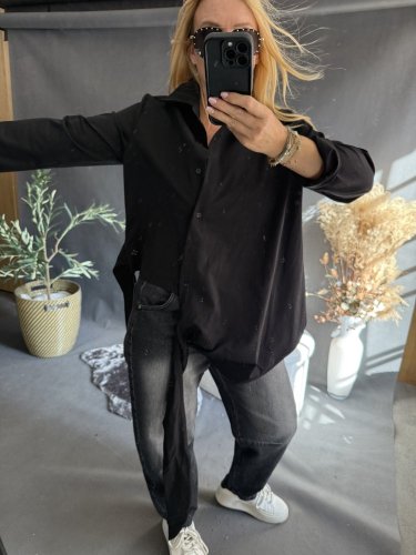 Košile Sun na suk-černá