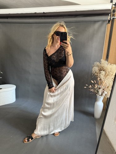 Body Krajka Lumina jeden rukáv - Velikost: M/L