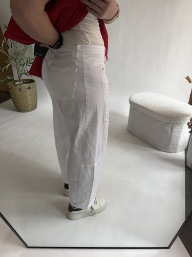 Džínsy New York--elastické, pohodlné-bílé