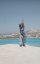 Přehoz na plavky Santorini modrý