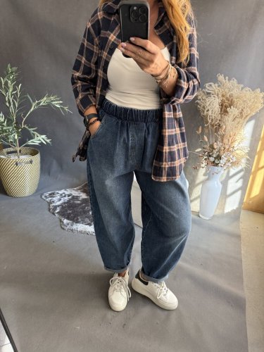 Džínové kalhoty sun PLUS SIZE-modré