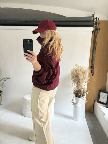 Bunda Collar s kapucí bordeaux- predobjednavka