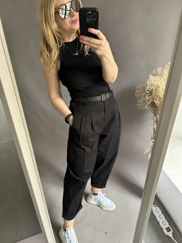 Kalhoty NEW look-černé