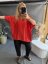 Bluza Liame-UNI SIZE na XS-XL-čiervená
