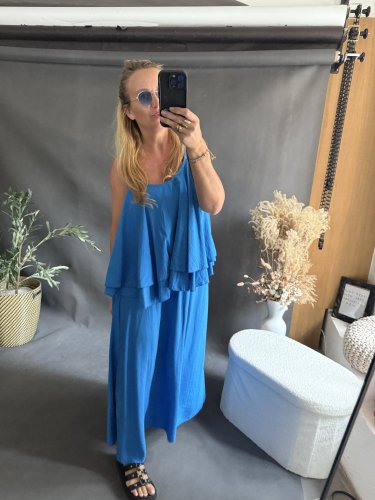 Set sukne a volániky-blue