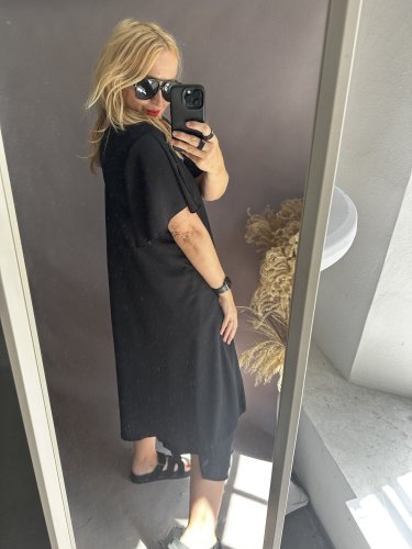 Šaty áčkové střihu Marca-černé