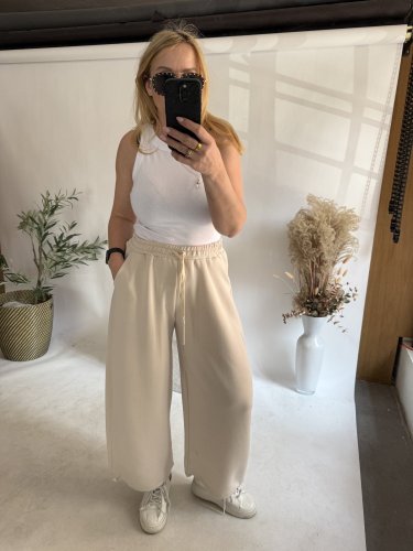 Tepláky Joyna-béžová