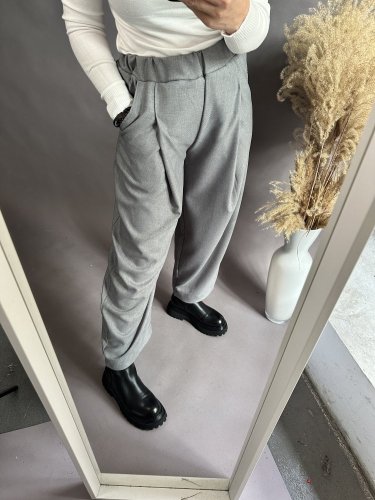 Kalhoty Brandy-šedé-oversize