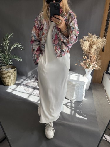 Šaty Basic dlouhé-bílé neprůhledné