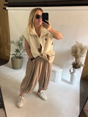 Nohavice Lux Luna-mocca