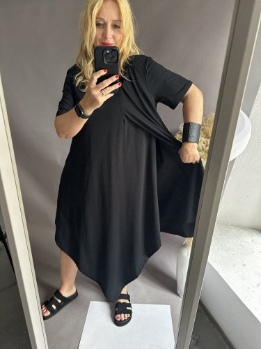 Šaty asymetrický výstrih Ellen