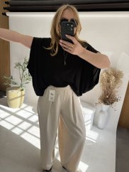 Tričko White Angel-oversize-černé