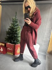 Nohavice s nižším sedom Blair-vínová -postavu 34-40