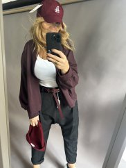 Kardigan bavlněná Aura-bordeaux