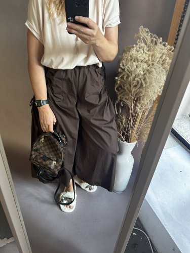 Nohavice Lulu-100% bavlna-hnedé